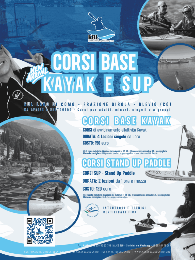 Corsi Kayak, Sit on Top, SUP, Kayak and Dog presso Blevio e Lago di Pusiano